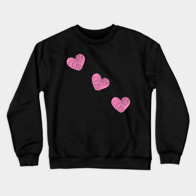 Pink Hearts Crewneck Sweatshirt by Spyder Art